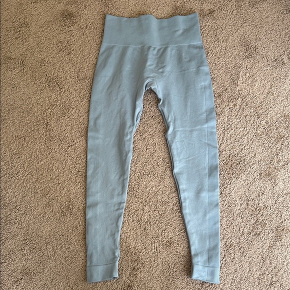 Set Active Sculptflex Seamless Leggings Light Green/Blue Athletic Pants - Picture 2 of 11